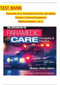 TEST BANK Paramedic Care&colon; Principles & Practice&comma; 6th edition Volume 4&colon; Trauma Emergencies &lpar;Bledsoe&rpar; Chapter 1 to 11