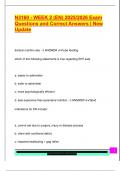 N3160 - WEEK 2 &lpar;EN&rpar; 2025&sol;2026 Exam  Questions and Correct Answers &vert; New  Update
