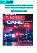 TEST BANK Paramedic Care&colon; Principles & Practice&comma; 6th edition Volume 5&colon; Special Considerations and Operations &lpar;Bledsoe&rpar; Chapter 1 to 16