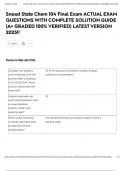 Snead State Chem 104 Final Exam ACTUAL EXAM QUESTIONS WITH COMPLETE SOLUTION GUIDE &lpar;A&plus; GRADED 100&percnt; VERIFIED&rpar; LATEST VERSION 2025&excl;&excl;