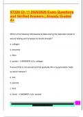 ST220 Ch 11 2025&sol;2026 Exam Questions  and Verified Answers &vert; Already Graded  A&plus; 