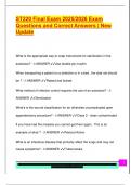 ST220 Final Exam 2025&sol;2026 Exam  Questions and Correct Answers &vert; New  Update 