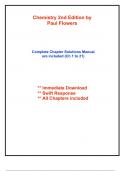 Solutions for Chemistry 2nd Edition by Flowers &lpar;All Chapters included&rpar;