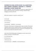 SUPERIOR NC REAL ESTATE EXAM &vert; ALL QUESTIONS AND CORRECT ANSWERS &vert; GRADED A&plus; &vert; VERIFIED ANSWERS &vert; LATEST EXAM 2025