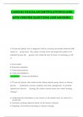 CARDIAC VASCULAR CERTIFICATION EXAMS WITH VERIFIED QUESTIONS AND ANSWERS