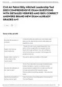 Civil Air Patrol Billy Mitchell Leadership Test 2025 COMPREHENSIVE EXAM QUESTIONS WITH DETAILED VERIFIED AND 100&percnt; CORRECT ANSWERS BRAND NEW EXAM ALREADY GRADED A&plus;&excl;&excl;