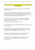 HESI Breast Cancer Case Study Questions with Correct Answers 100&percnt; Verified&vert;  Guaranteed Success 