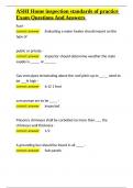 ASHI Home inspection standards of practice Exam Questions And Answers&period;docx