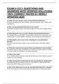 EXAM 2 CCC1 QUESTIONS AND ANSWERS WITH VERIFIED SOLUTIONS 100&percnt; CORRECT RATED A&plus; NEWLY UPDATED 2025
