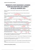 MINNESOTA STATE INSURANCE LICENSING EXAM 400 QUESTIONS AND CORRECT DETAILED ANSWERS 2025