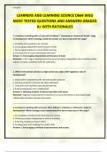 LEARNERS AND LEARNING SCIENCE D664 WGU MOST TESTED QUESTIONS AND ANSWERS GRADED A&plus; WITH RATIONALES