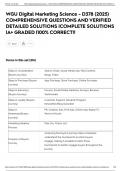 WGU Digital Marketing Science - D378 &lpar;2025&rpar; COMPREHENSIVE QUESTIONS AND VERIFIED DETAILED SOLUTIONS &vert;COMPLETE SOLUTIONS &vert;A&plus; GRADED &vert;100&percnt; CORRECT&excl;&excl;