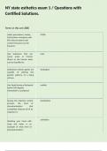 NY state esthetics exam 1 &sol; Questions with Certified Solutions&period;