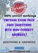 CMY2606 - EXAM PACK 2025 - CMY2606 PAST EXAM QUESTIONS WITH ANSWERS