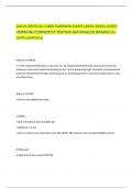 AACN CRITICAL CARE NURSING EXAM &lpar;2025&sol;2026 LATEST VERSION&rpar; CURRENTLY TESTING RATIONALES GRADED A&plus; &lpar;with solutions&rpar;