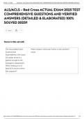 ALS&sol;ACLS - Red Cross ACTUAL EXAM 2025 TEST COMPREHENSIVE QUESTIONS AND VERIFIED ANSWERS &lpar;DETAILED & ELABORATED&rpar; 100&percnt; SOLVED 2025&excl;&excl;