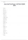 Auto Cad Final Exam 1 ACTUAL EXAM 2025