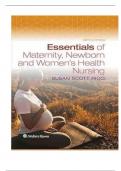 Test Bank&colon; Essentials of Maternity&comma; Newborn&comma; and Women&rsquo;s Health&comma; 6th Edition by Susan Ricci - All Chapters and Rationals Included