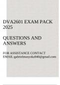 DVA2601 Exam pack 2025&lpar;Projects and Programmes as Instruments of Development&rpar;