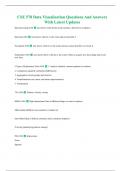 CSE 578 Data Visualization Questions And Answers With Latest Updates