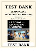 Test Bank - Leading and Managing in Nursing&comma; 7th Edition &lpar;Yoder-Wise&comma; 2019&rpar;&comma; Chapter 1-31 &vert; All Chapters