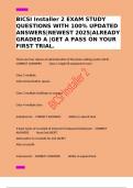 BICSI Installer 2 EXAM STUDY  QUESTIONS WITH 100&percnt; UPDATED ANSWERS&vert;NEWEST 2025&vert;ALREADY GRADED A &vert;GET A PASS ON YOUR FIRST TRIAL&period;