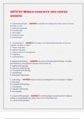 ANTH101 Midterm EXAM WITH 100&percnt; VERIFIED  ANSWERS