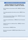 AWHONN INTERMEDIATE FETAL MONITORING TEST QUESTIONS & ANSWERS &lpar;A&plus; GRADED 100&percnt; VERIFIED&rpar;