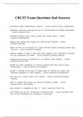 CRCST Exam Questions And Answers