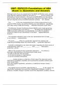 UWF&colon; EDF6225-Foundations of ABA &lpar;Exam 1&rpar; &vert;Questions and Answers