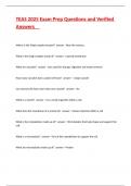 TEAS 2025 Exam Prep Questions and Verified Answers&Tab;