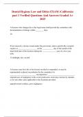 Dental Hygiene Law and Ethics EXAM &lpar;California&rpar; part 1 Verified Questions And Answers Graded A&plus; 2025