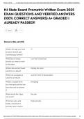 NJ State Board Prometric Written Exam 2025 EXAM QUESTIONS AND VERIFIED ANSWERS &lpar;100&percnt; CORRECT ANSWERS&rpar; A&plus; GRADED &vert; ALREADY PASSED&excl;&excl;
