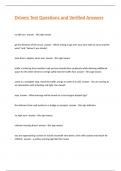 Drivers Test Questions and Verified Answers