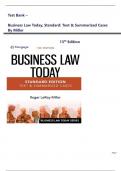 Test Bank - Business Law Today&comma; Standard&colon; Text & Summarized Cases 13th Edition - Miller&comma; All 36 Chapters Covered and Verified