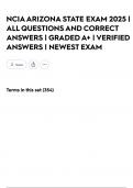 NCIA ARIZONA STATE EXAM 2025 &vert; ALL QUESTIONS AND CORRECT ANSWERS &vert; GRADED A&plus; &vert; VERIFIED ANSWERS &vert; NEWEST EXAM