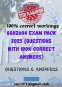 GGH2604 - EXAM PACK 2025 - GGH2604 PAST EXAM QUESTIONS WITH ANSWERS