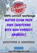 MAT1511 - EXAM PACK 2025 - MAT1511 PAST EXAM QUESTIONS WITH ANSWERS