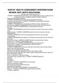 NUR101 HEALTH ASSESSMENT MIDTERM EXAM REVIEW 2025