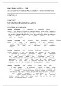 SOLUTION MANUAL for QUANTITATIVE ANALYSIS FOR MANAGEMENT&comma; 14TH EDITION By RENDER All Chapters 1 to 15 REVIEWED