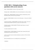 GNRS 582A - Pathophysiology Exam questions with correct answers