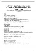 TCFP PREP NEWEST VERSION AS OF 2025 ACTUAL QUESTIONS AND ANSWERS 100