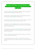 D545 Healthcare Administration Evolution&comma; Systems&comma; and Leadership Pre-assessment Exams 2025-2026