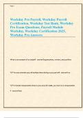 WORKDAY PRO PAYROLL EXAM NEWEST EXAM &vert; QUESTIONS AND CORRECT ANSWERS &vert; ALREADY GRADED A&plus; &vert; LATEST VERSION &vert; VERIFIED ANSWERS