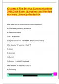 Chapter 4 Fire Service Communications  2025&sol;2026 Exam Questions and Verified  Answers &vert; Already Graded A&plus;