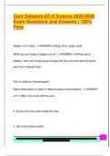 Core Subjects EC-6 Science 2025&sol;2026  Exam Questions and Answers &vert; 100&percnt;  Pass