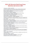 POLS 102 Mercurio Final Exam Terms Questions and Answers 2025