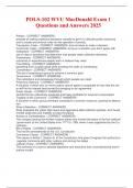 POLS-102 WVU MacDonald Exam 1 Questions and Answers 2025
