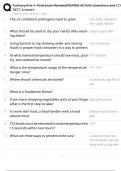 Culinary Arts 1- Final Exam ReviewUPDATED ACTUAL Questions and COR Culinary Arts 1- Final Exam ReviewUPDATED ACTUAL Questions and COR RECT AnswersRECT Answers