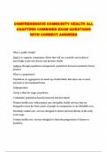 COMPREHENSIVE COMMUNITY HEALTH ALL CHAPTERS COMBINED EXAM QUESTIONS WITH CORRECT ANSWERS